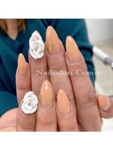 ネイルサロン クール(Nailsalon Coeur)/上品スカルプ　フラワーネイル