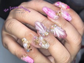 【自爪ネイル】夏ネイル