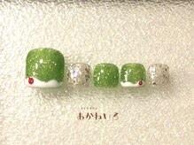 ネイルサロン あかねいろ/キラキラメロンソーダ　フット