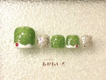 ネイルサロン あかねいろ/キラキラメロンソーダ フット