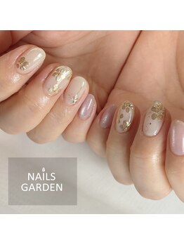 ネイルズガーデン(NAILS GARDEN)/ミラーフラワーネイル
