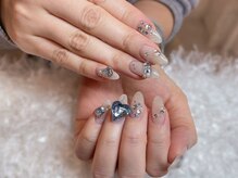 レアネイル 新宿(le'a nail)/ブルーキラキラデザイン