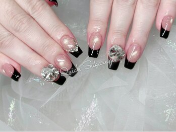 ブラックフレンチネイル