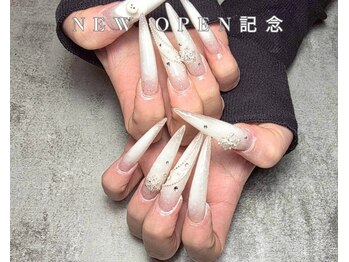 ツイードネイルピンクラメネイル