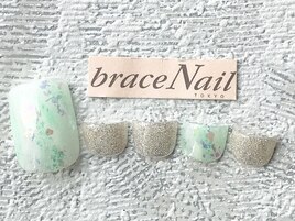 ラメ×グリーン