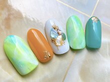 アミネイルズ(AmiNails)/リゾートタイダイネイル♪
