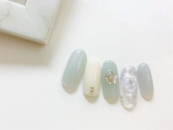 ネイルサロン アミ(Amie)/マグネット×ぷっくりハート