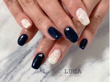 ネイルアトリエルカ(nail atelier LUCA)/W-460 大人可愛いスノーネイル