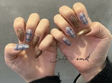 タスメット(+met)/～きらめく冬チェックネイル～