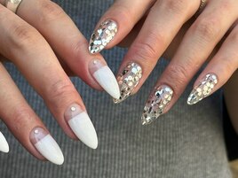 ホロ埋め尽くし逆フレンチネイル