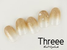 スリーネイルプラスアイラッシュ(Threee Nail+Eyelash)/ラメグラデーション