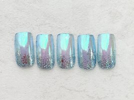 冬オーロラネイル