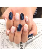 ネイルギャラリーアヴァン(NAIL GALLERY Avant)/シンプルアート(キャツアイ)