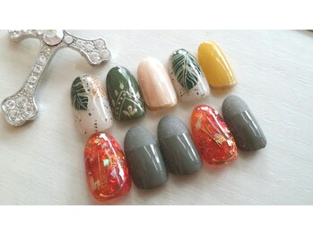 ネイルサロンカリプソ(Nail Salon Calypso 2)/秋カラーマットフレンチ☆