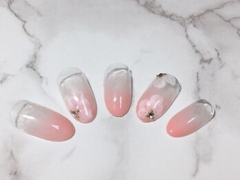 ミーレン ネイルサロン(Miren)/ピンク花ネイル