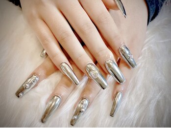 ルビーネイル 太閤通駅店(RUBY NAIL)/フリーデザイン　ジェルスカルプ