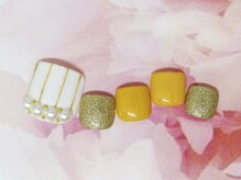 ネイルライフ(NailLife)/ストライプフットネイル