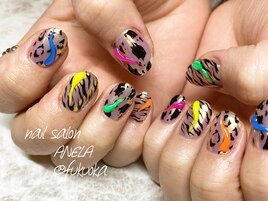 アニマル柄ネイル