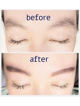 アイズ 深谷店(I's)/眉毛ワックスビフォーアフター