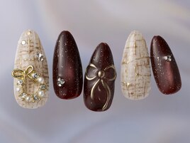 ツイード手描きリボン¥10480