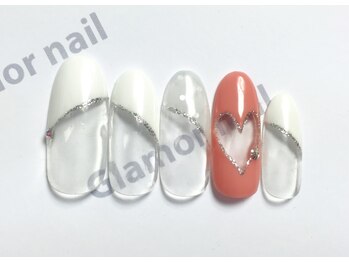 グラマーネイル(Glamor nail)/♡柄☆¥6,900