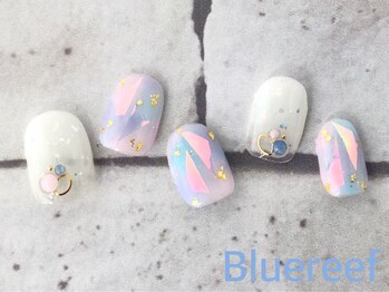 ネイルアンドまつげエクステ ブルーリーフ 四谷三丁目店(Blue Reef)/キラキラパステルネイル