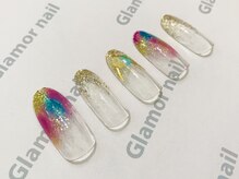 グラマーネイル(Glamor nail)/ラメグラ×シェル