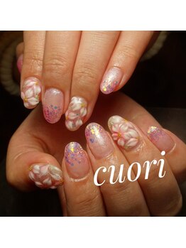 クオーリ(Cuori)/桜3Dネイル