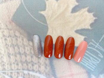 ネイルサロン&スクール ジーナ(GINA)/ブラウン×シルバー