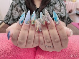 爽やかブルーネイル☆