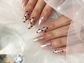 ミラー×ドットネイル
