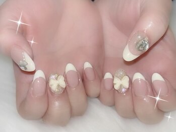 プティネイル 池袋(Puty Nail)/クリームフレンチ　ジェル