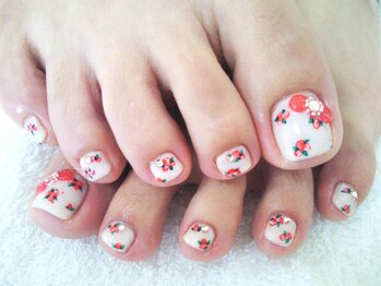 エムネイル(M Nail)/フットジェル(小花柄)