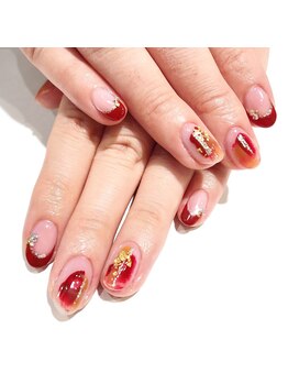 アース ネイルアイラッシュ 前橋店(EARTH Nail&Eyelash)/ニュアンスネイル☆￥8000
