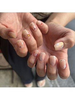 ラテネイル(Latte nail)の写真/【初回オフ無料】ニュアンス/オフィスネイルは"大人な雰囲気と抜け感"ある上品なデザインに♪長さだしも◎