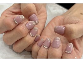 シンプルネイル＋パーツ追加