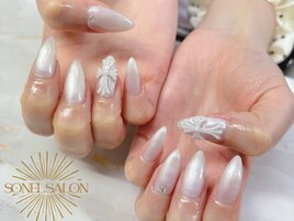 今流行りのクロムクロスネイル☆