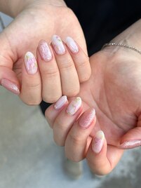 持ち込み2時間/お花ネイル
