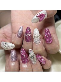 キラキラ☆ピンクネイル