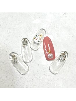 フラワーブーケネイル