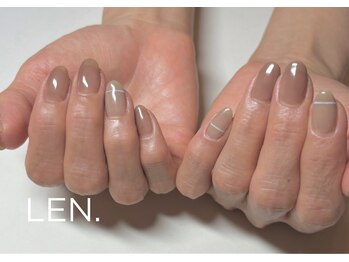 レン(LEN.)/ブラウン×ラインアート