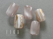 まつ毛エクステアンドネイル フィーカ 新松戸(FIKA)/キラキラストライプ