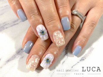 ネイルアトリエルカ(nail atelier LUCA)/R-102 ぷっくりフラワーネイル