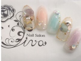 カジュアルチークネイル☆