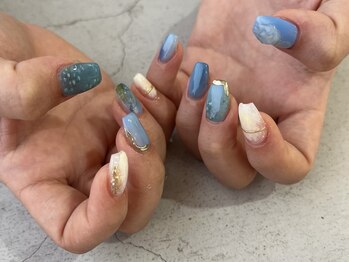 プラス サード(Plus 3rd)/絵画ネイル by tomoe.i