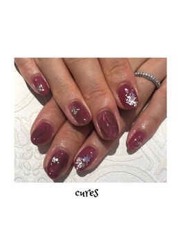 キュアーズ ネイル(CURES NAIL)/くすみピンクネイル