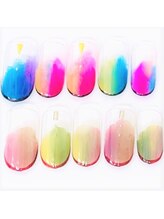 ネイルサロン クイール 小山店(NAIL SALON QUILL)/塗りかけ＋カラーライン