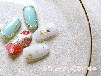 和装デザインネイル¥8900