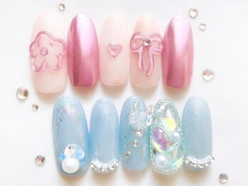 アイラッシュサロンアールツー(eyelash salon R2)の写真/何度通っても飽きない褒められNail*自爪に優しい《パラジェル》に変更OK◎ブログにてデザイン随時更新中！