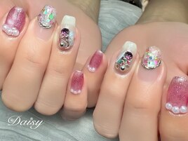 押し花ネイル　マグネットネイル